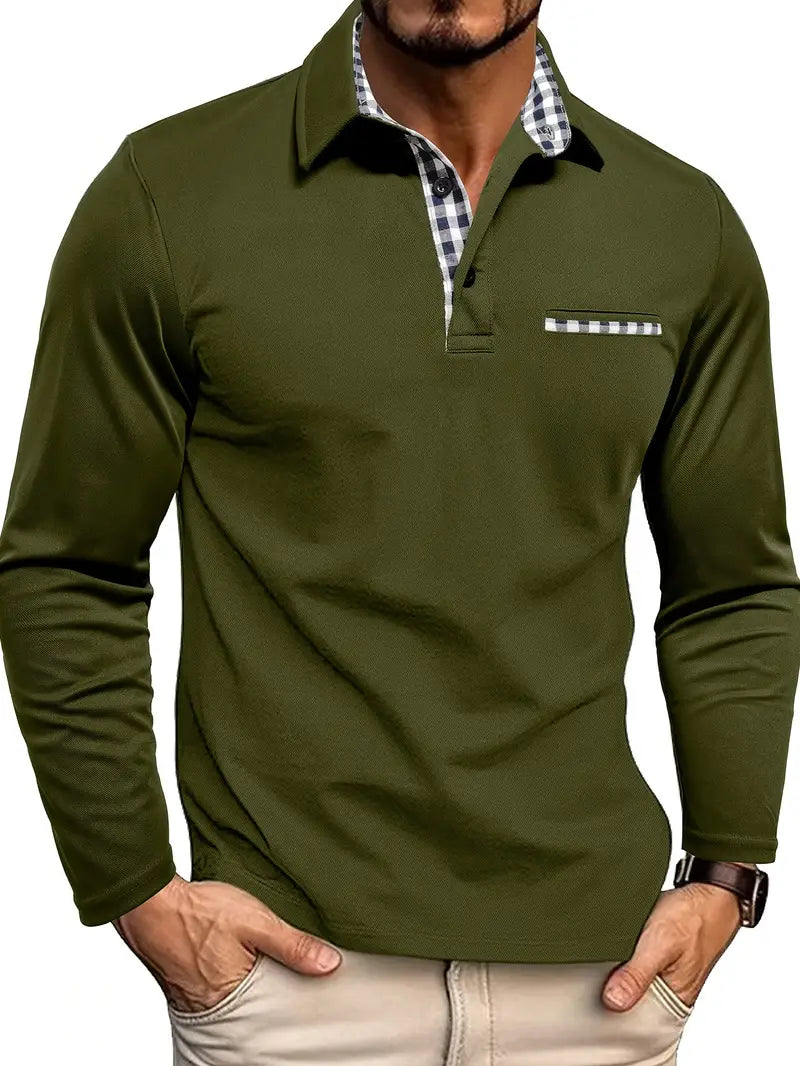 Gordon | Checked Long Sleeve Polo