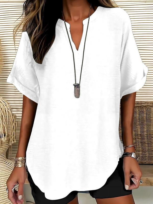 Maureen | Soft Notched Neck Blouse