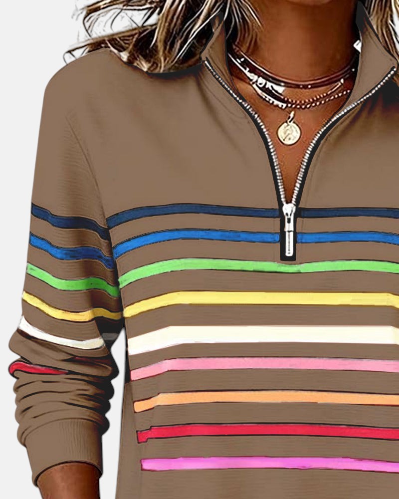 Barbara | Comfortable Striped Jumper