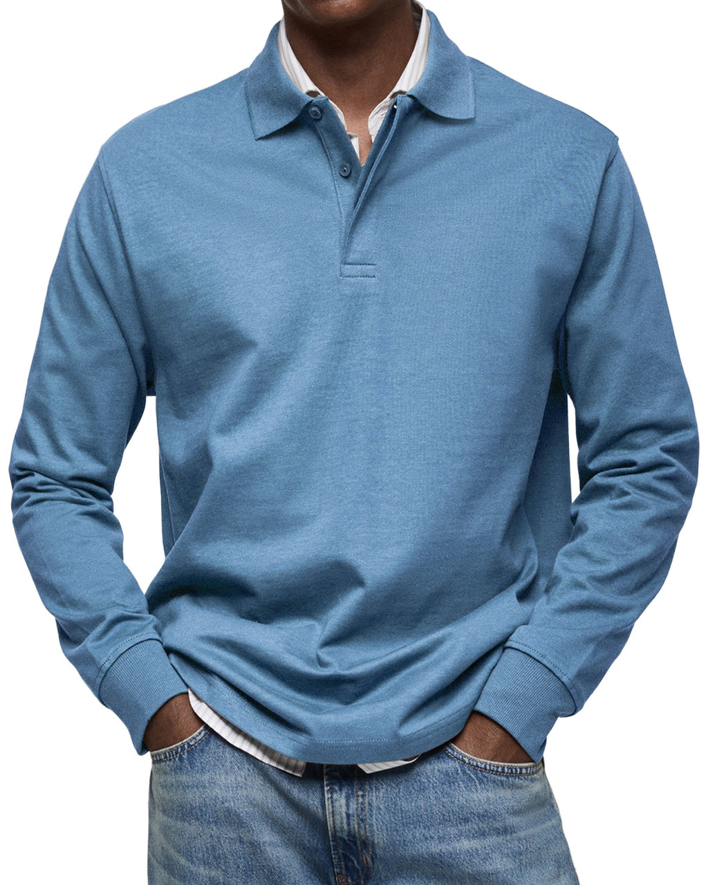 Colin | Luxe Long Sleeve Polo Shirt