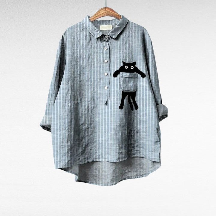 MOREAU LYON | STRIPED CAT SHIRT FOR WOMEN