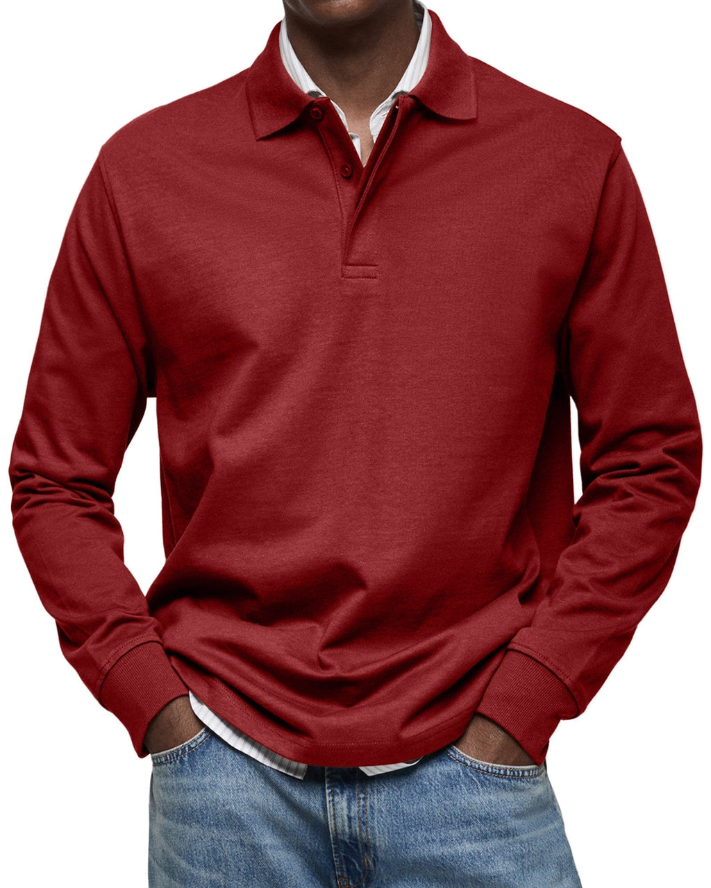 Colin | Luxe Long Sleeve Polo Shirt