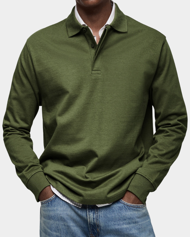 Roger | Classic Long Sleeve Polo Shirt