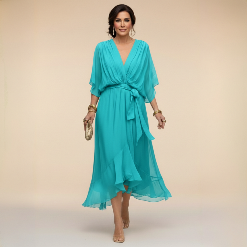 Vera | Elegant V-Neck Maxi Dress