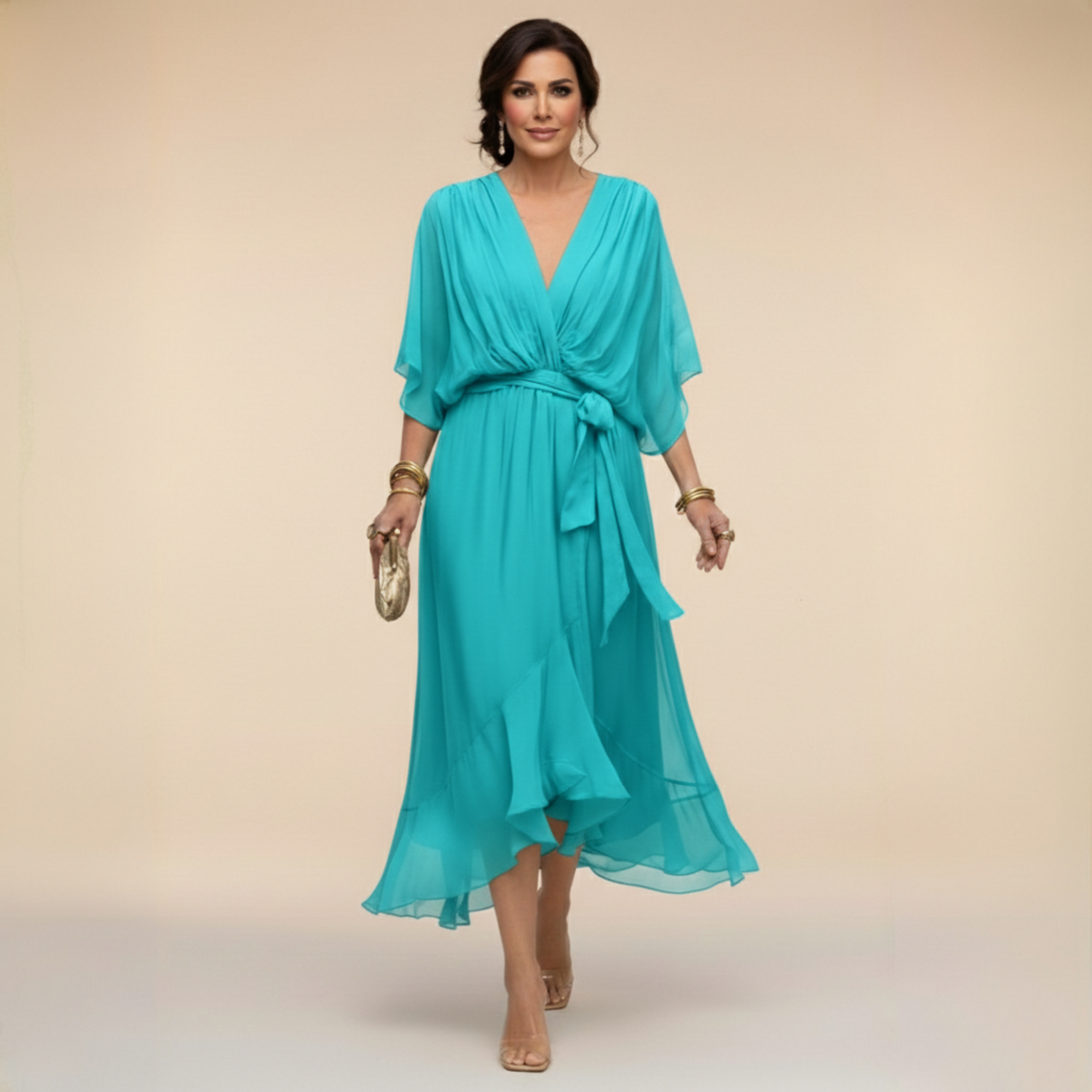 Vera | Elegant V-Neck Maxi Dress