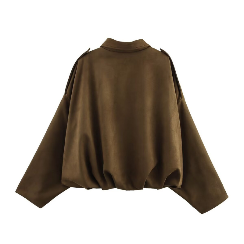MORTIZIA™ – Sophisticated Cropped Contemporary Aviator Jacket