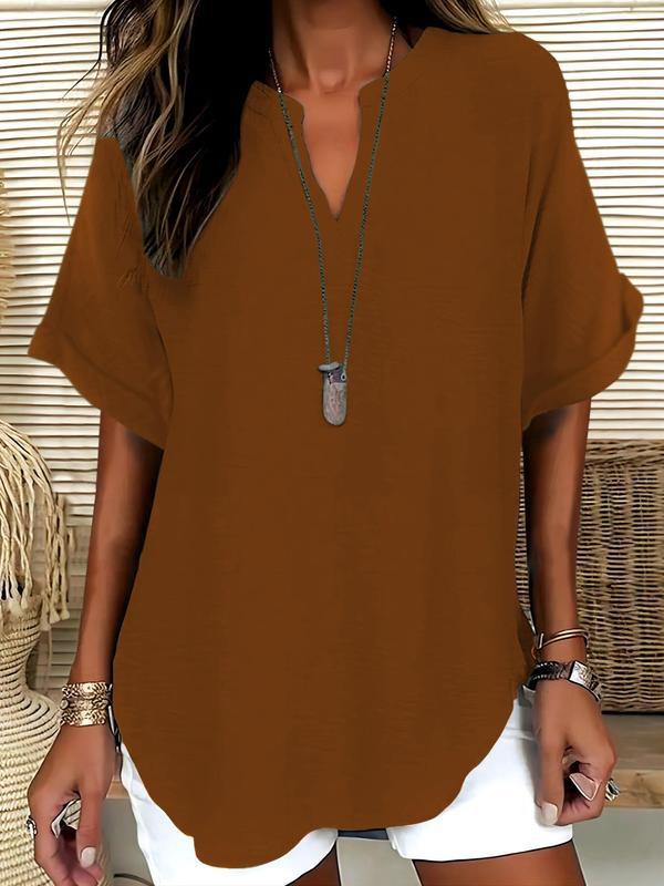 Maureen | Soft Notched Neck Blouse