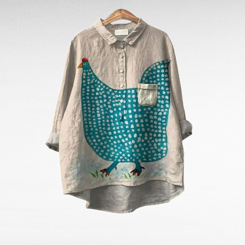 MOREAU LYON | ARTISTIC HEN BLOUSE FOR WOMEN