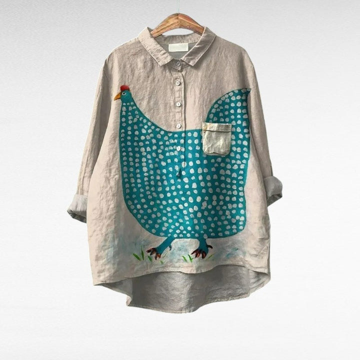 MOREAU LYON | ARTISTIC HEN BLOUSE FOR WOMEN