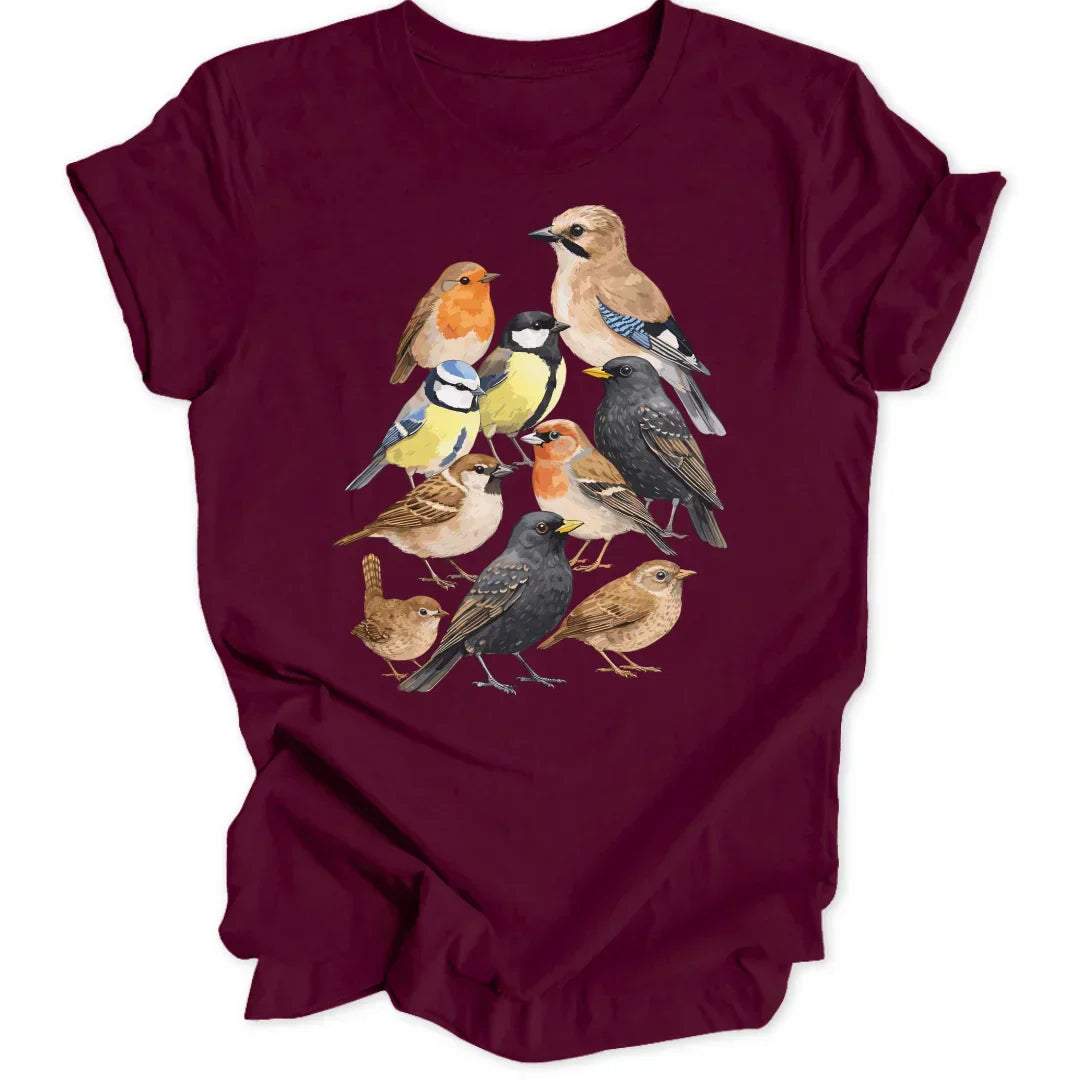 Susan | Elegant Bird Print T-Shirt