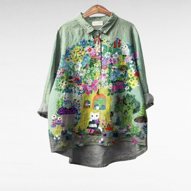 MOREAU LYON | ARTISTIC GARDEN BLOUSE FOR WOMEN