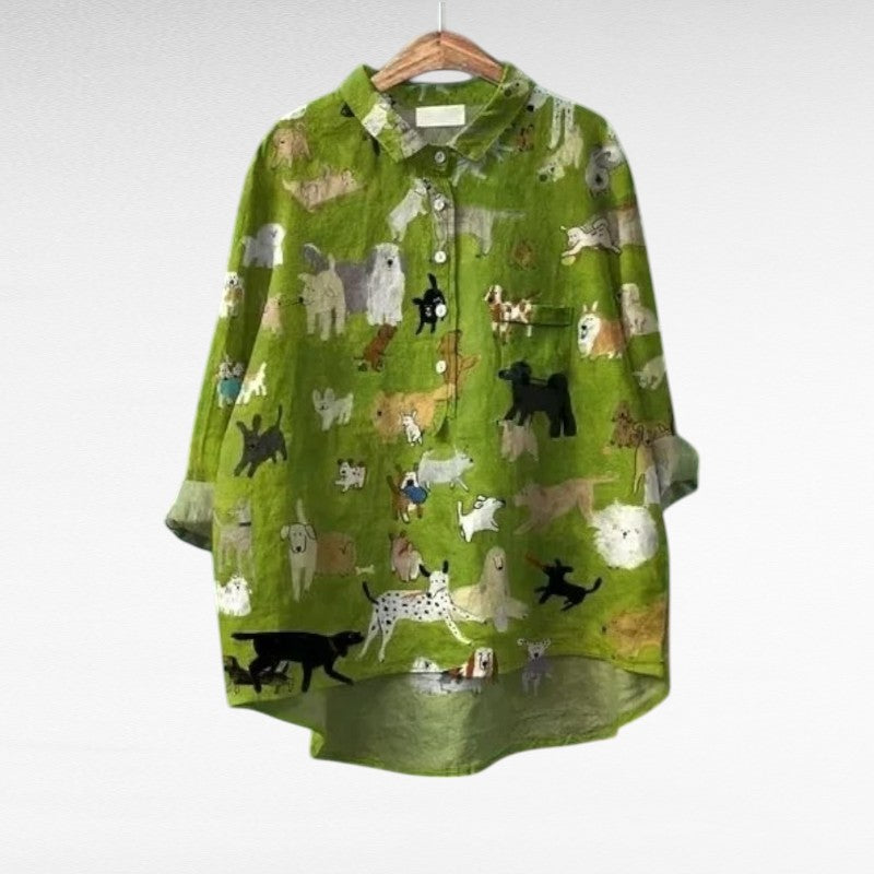 MOREAU LYON | WOMEN'S ANIMAL PRINT BLOUSE