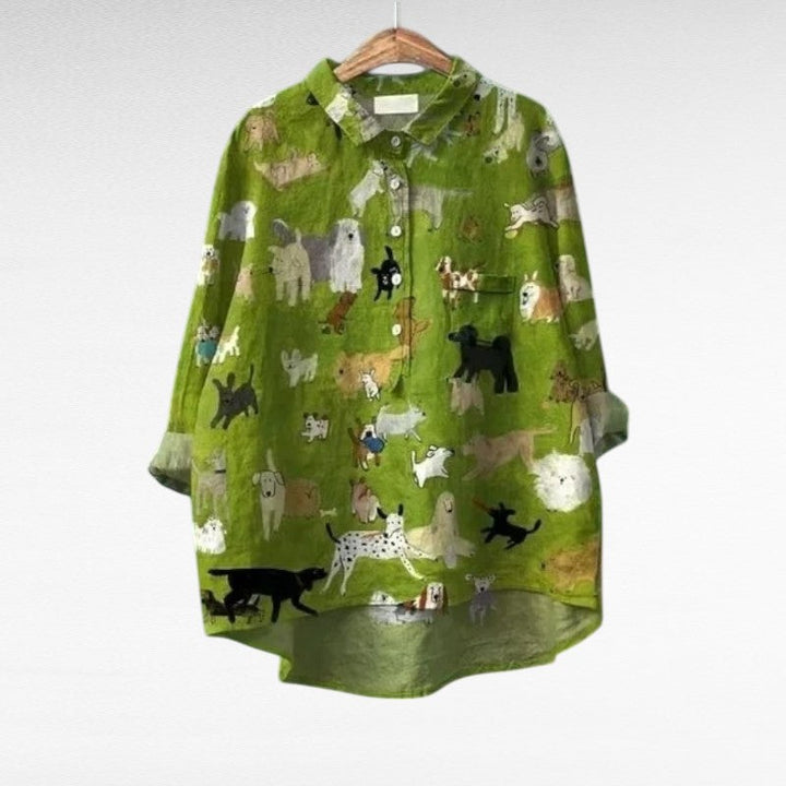 MOREAU LYON | WOMEN'S ANIMAL PRINT BLOUSE