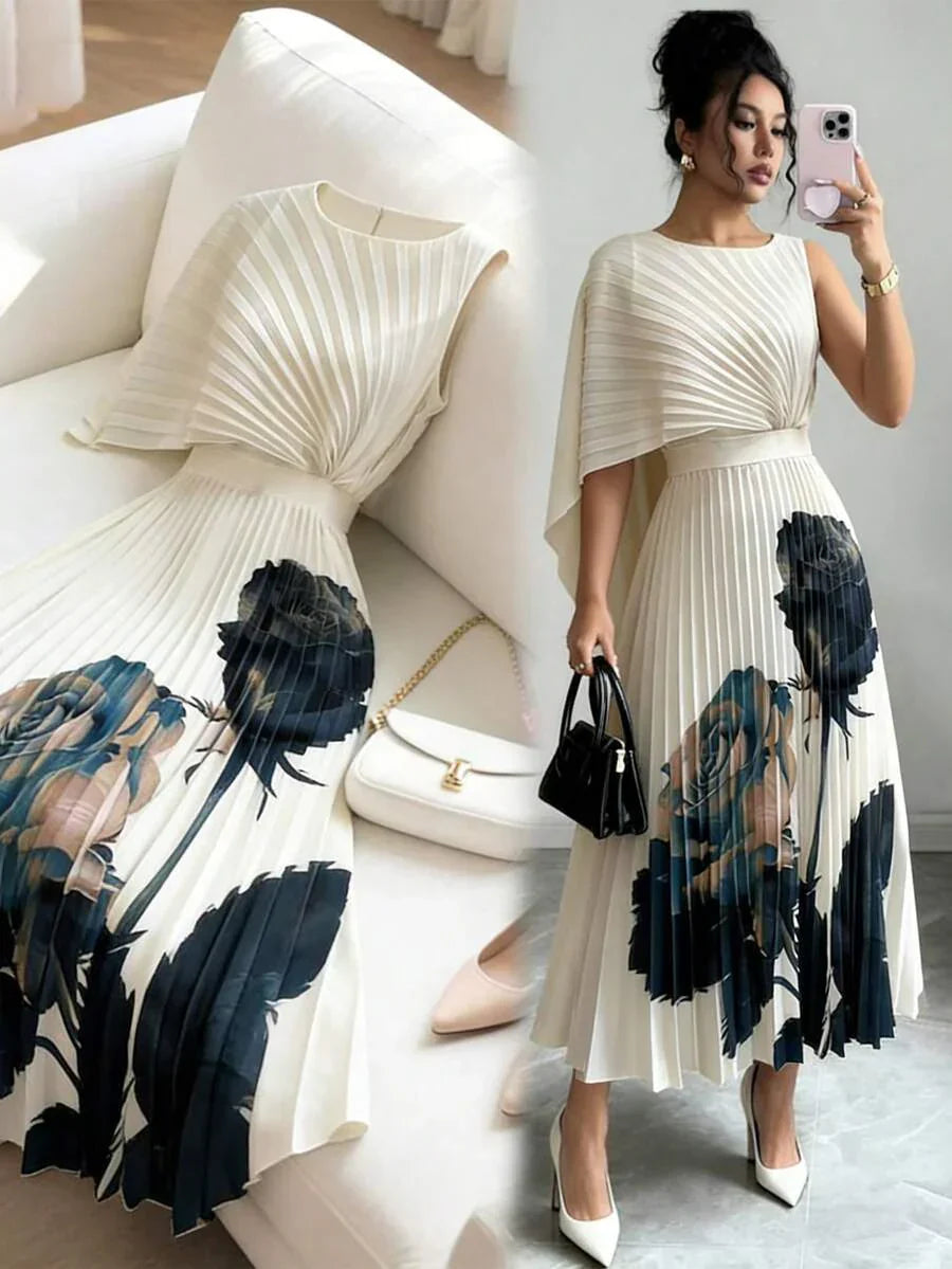 Anna | Pleated Midi Dress