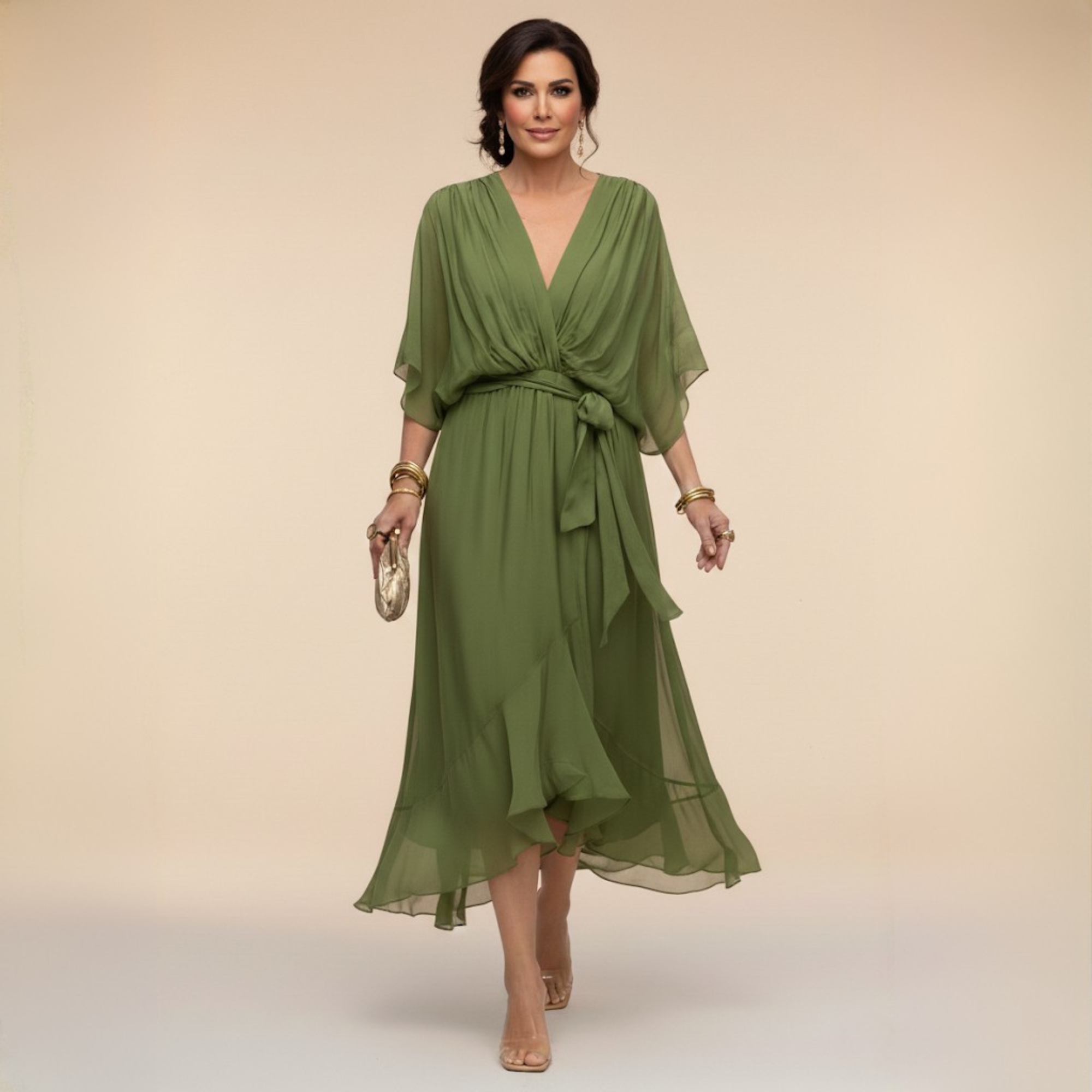 Vera | Elegant V-Neck Maxi Dress