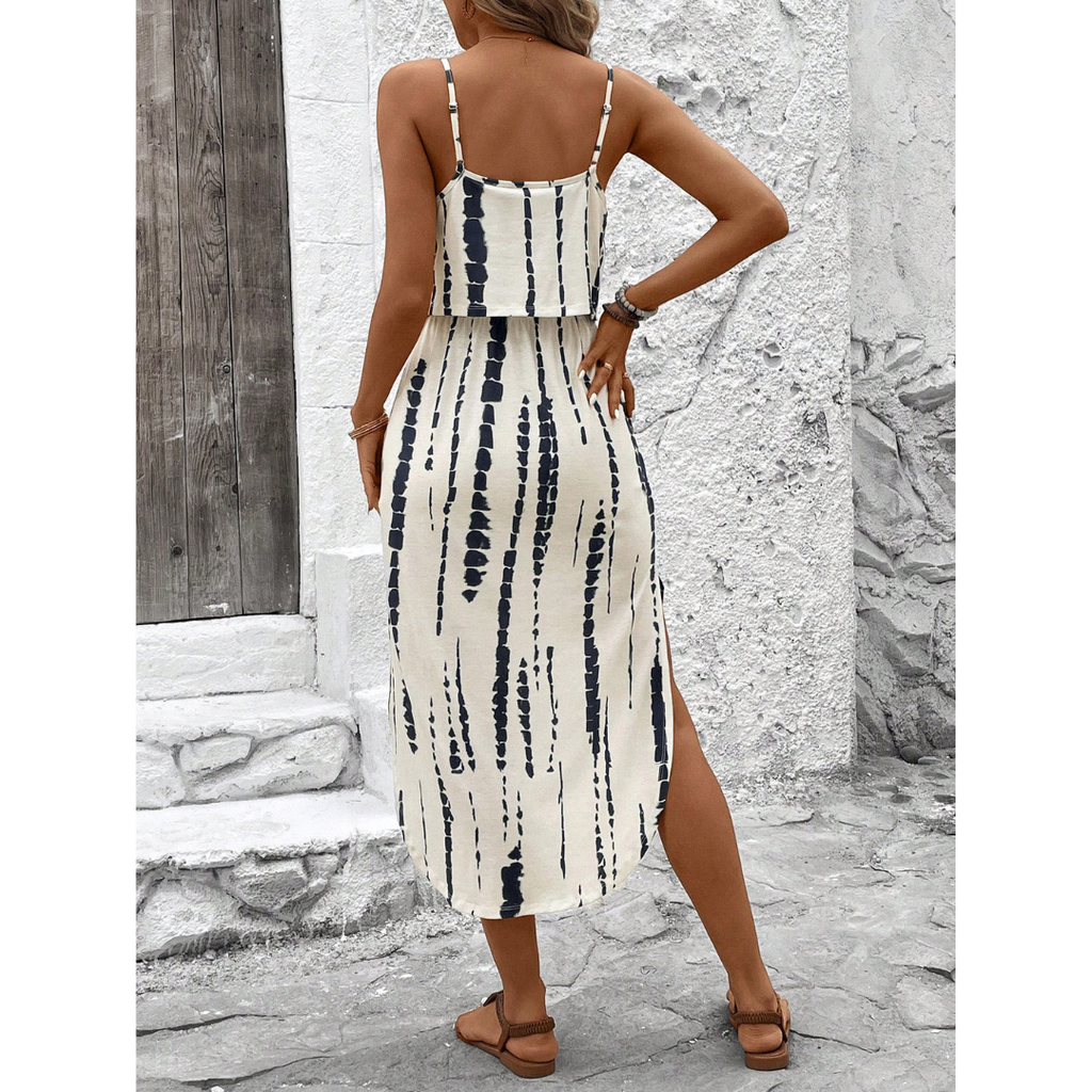 VIVICA™ – Vibrant Printed Spaghetti Strap Dress