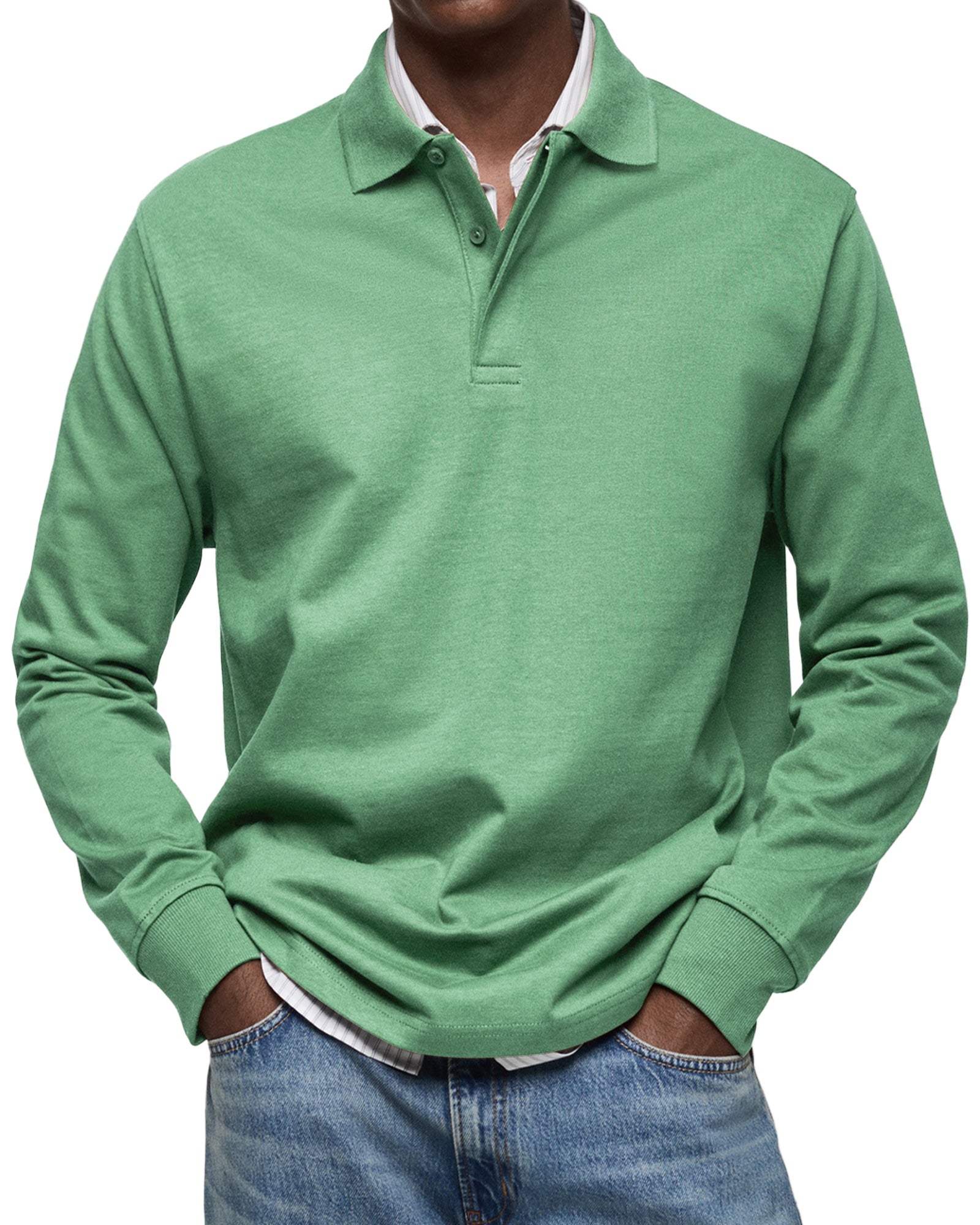 Colin | Luxe Long Sleeve Polo Shirt