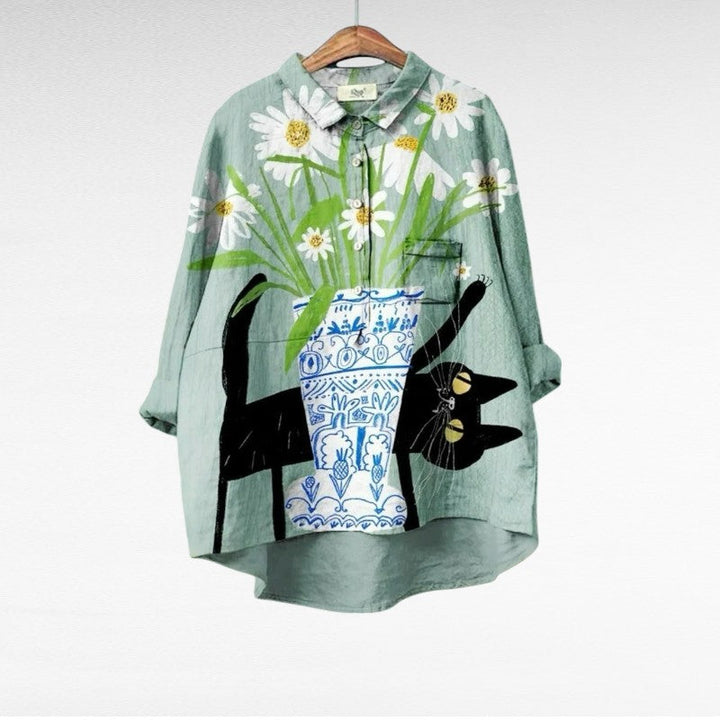 MOREAU LYON | FLORAL CAT BLOUSE FOR WOMEN
