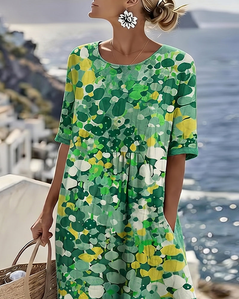 Kathleen | Elegant Floral Summer Midi Dress