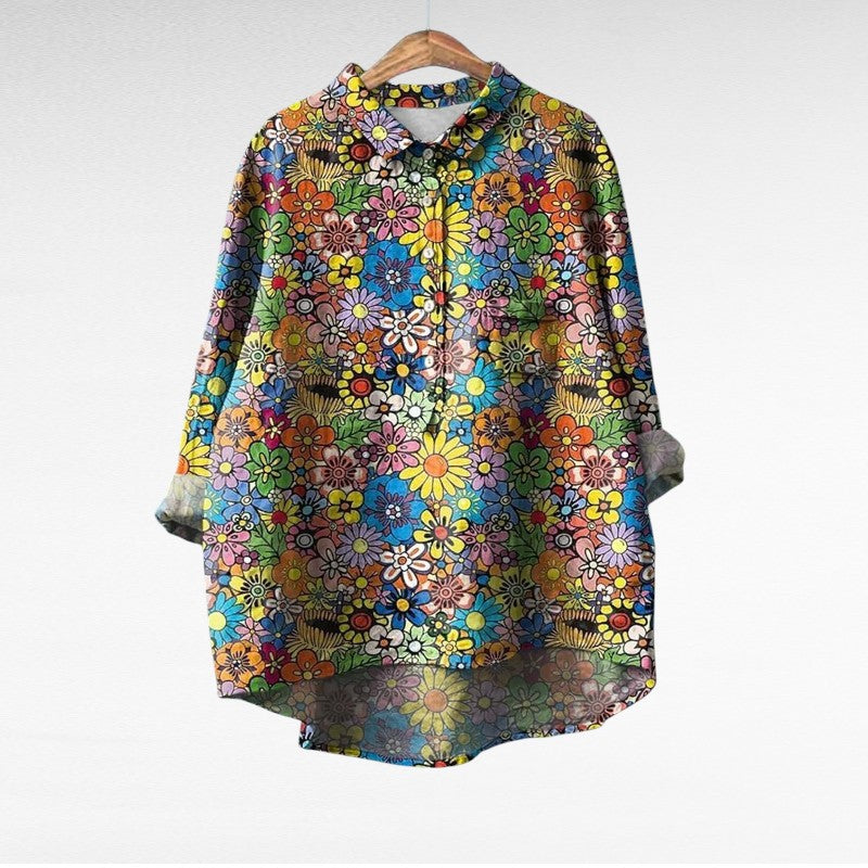 MOREAU LYON | COLOURED FLOWER BLOUSE FOR WOMEN