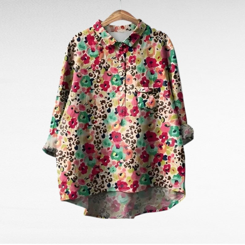 MOREAU LYON | COLOURED FLOWER BLOUSE FOR WOMEN