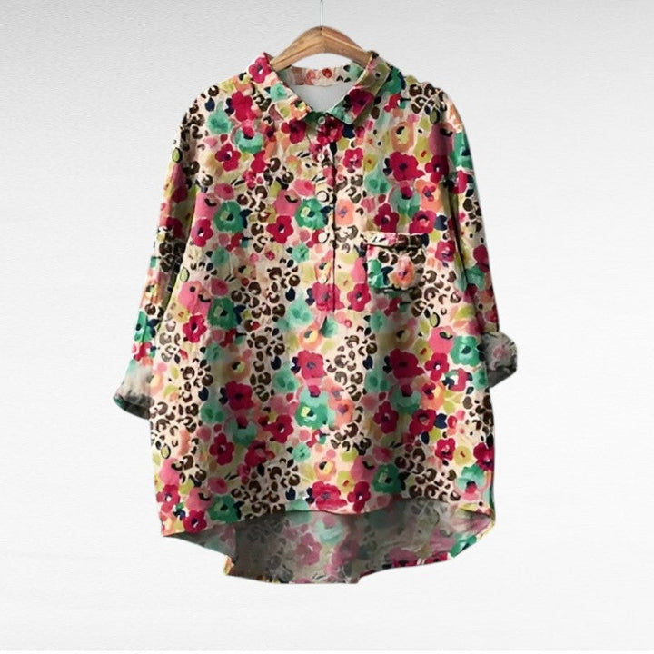 MOREAU LYON | COLOURED FLOWER BLOUSE FOR WOMEN