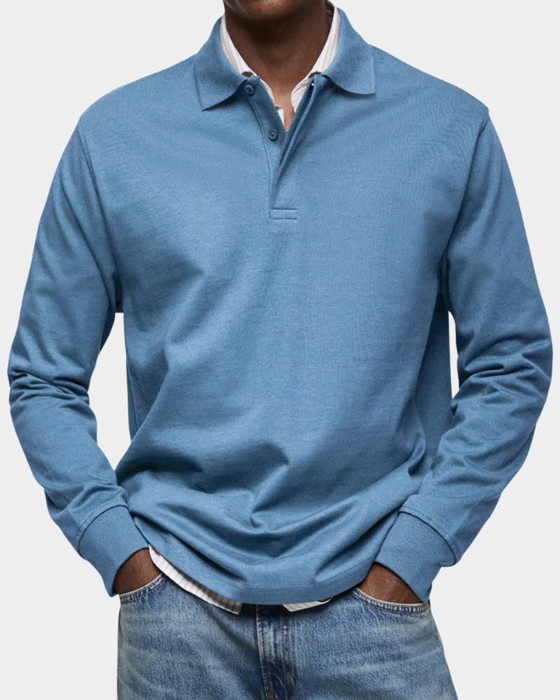 Roger | Classic Long Sleeve Polo Shirt