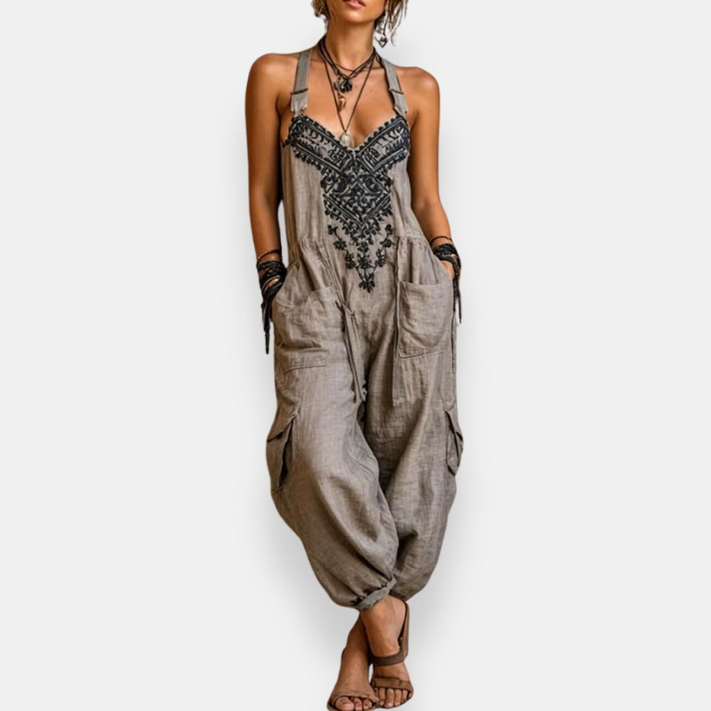 Valerie | Embroidered Bohemian Jumpsuit