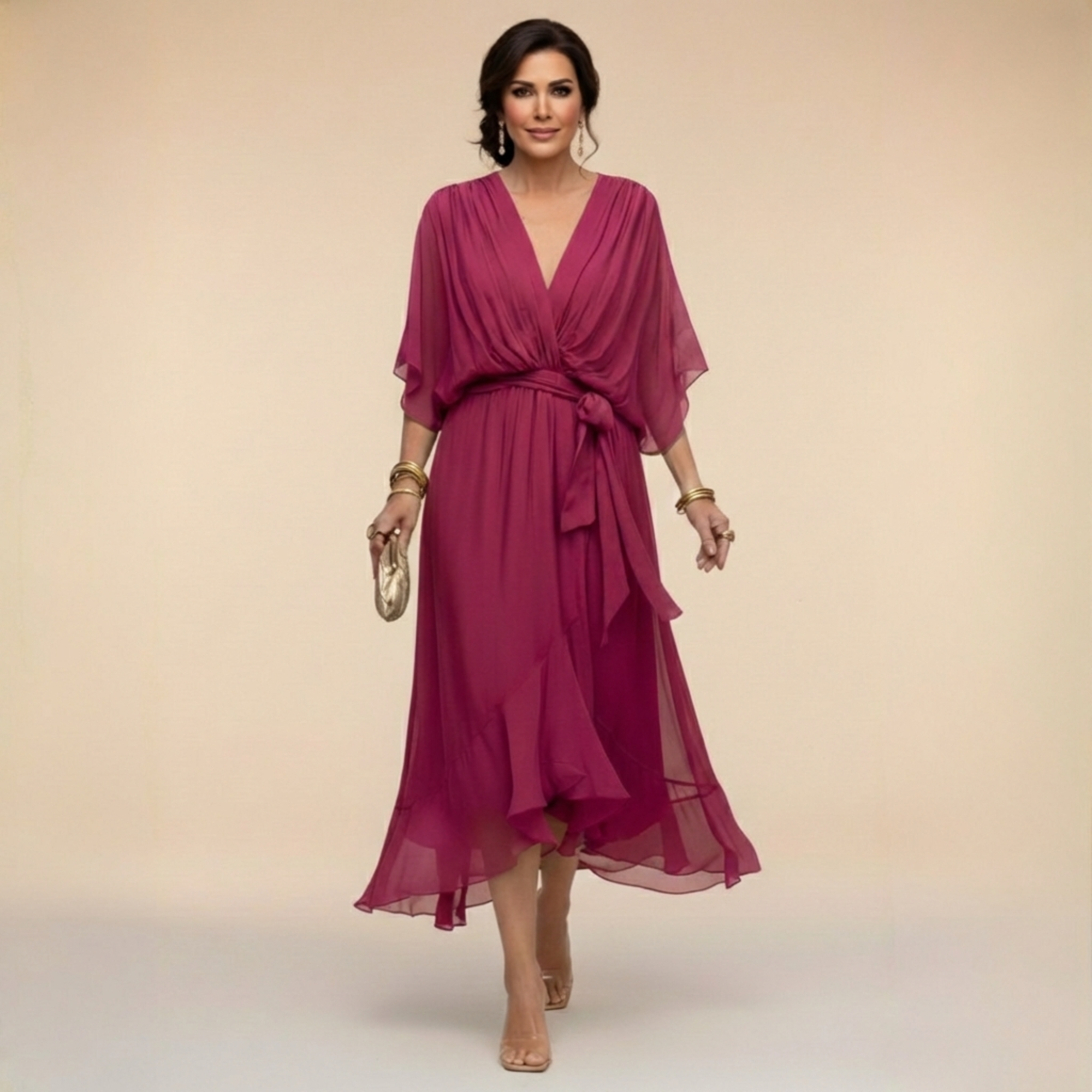 Vera | Elegant V-Neck Maxi Dress