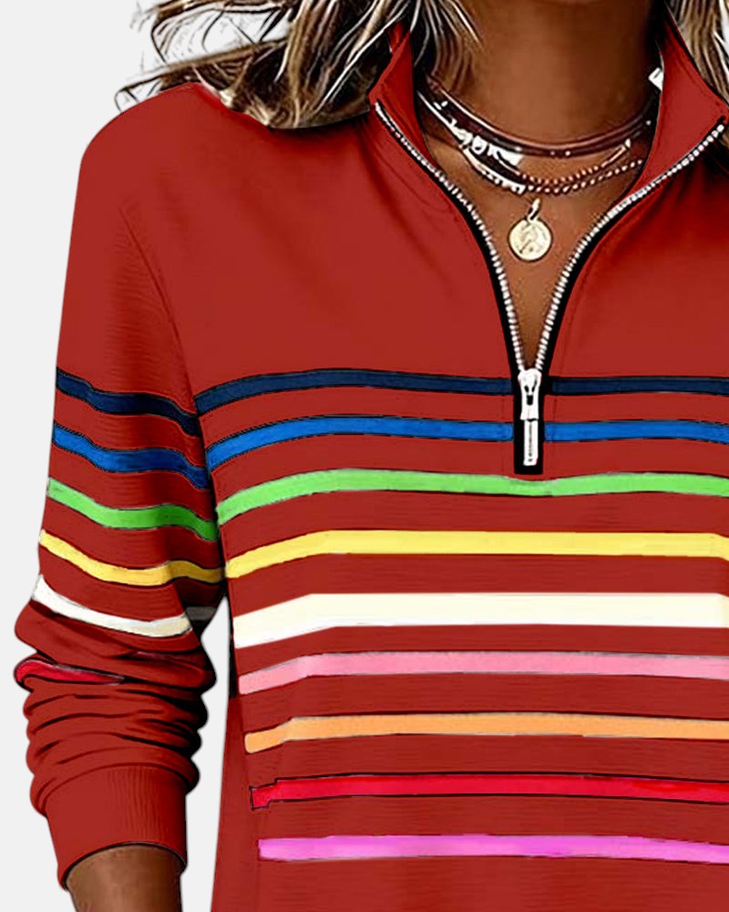 Barbara | Comfortable Striped Jumper
