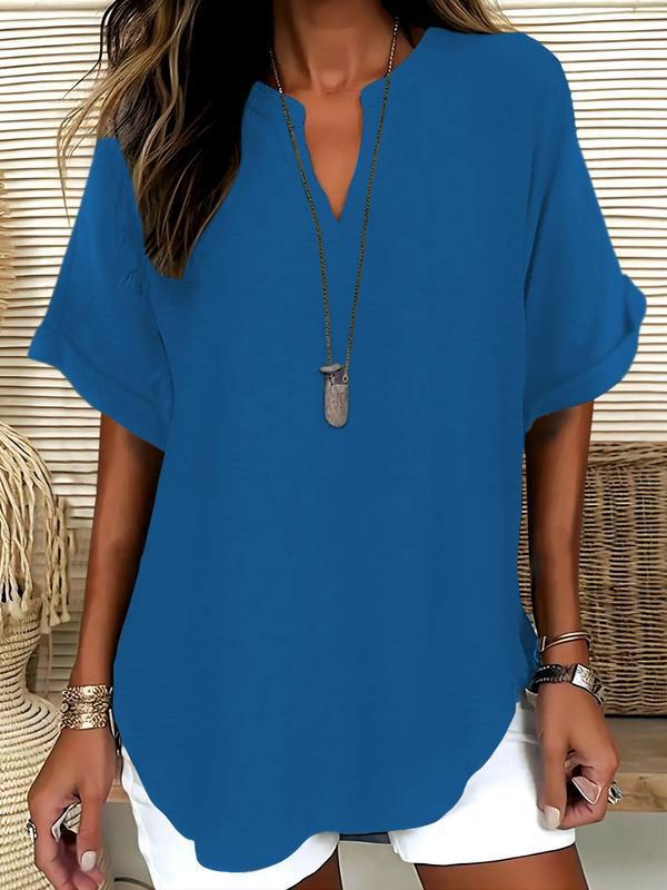 Maureen | Soft Notched Neck Blouse