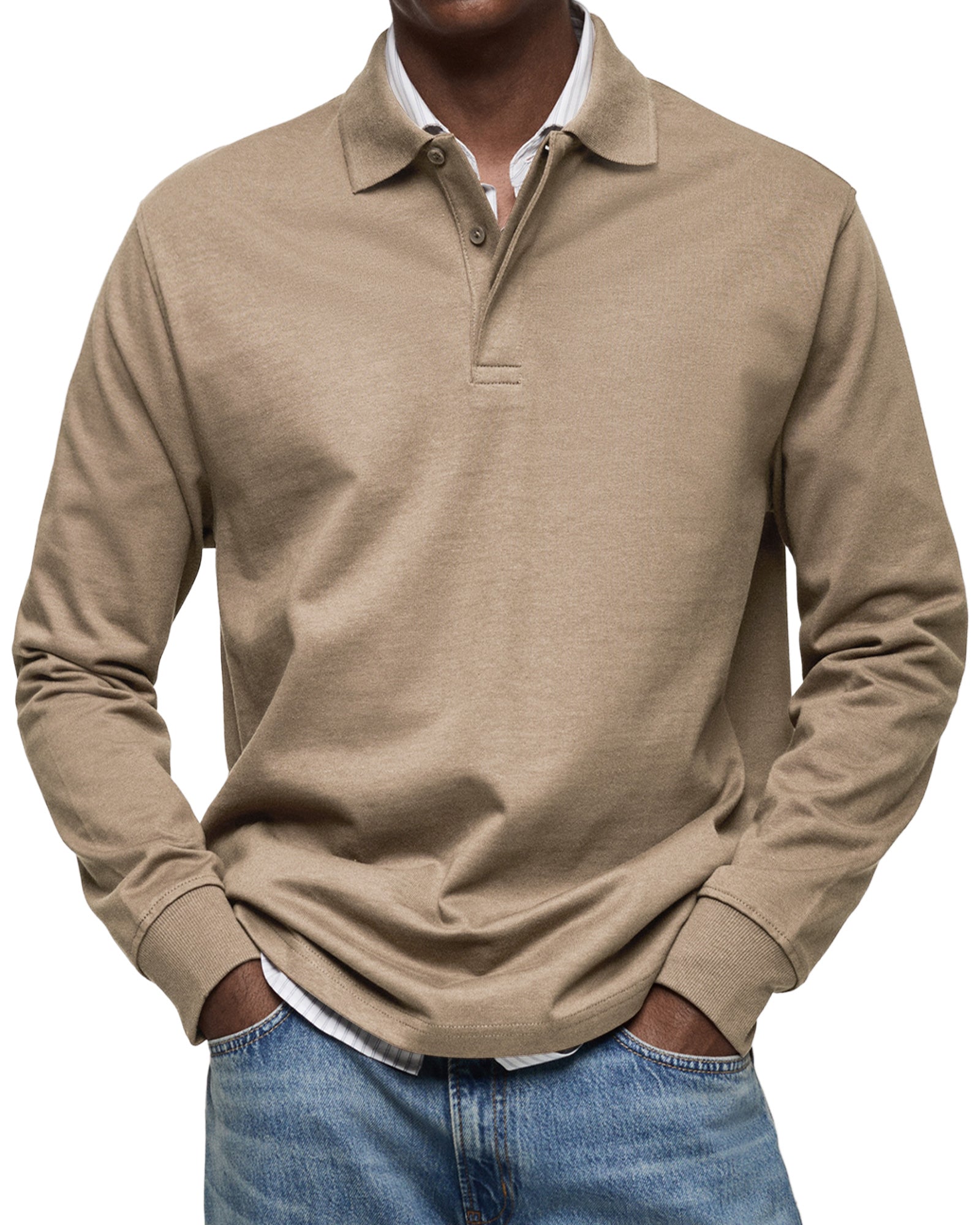 Colin | Luxe Long Sleeve Polo Shirt