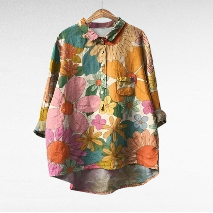 MOREAU LYON | GRAPHIC FLOWER BLOUSE FOR WOMEN