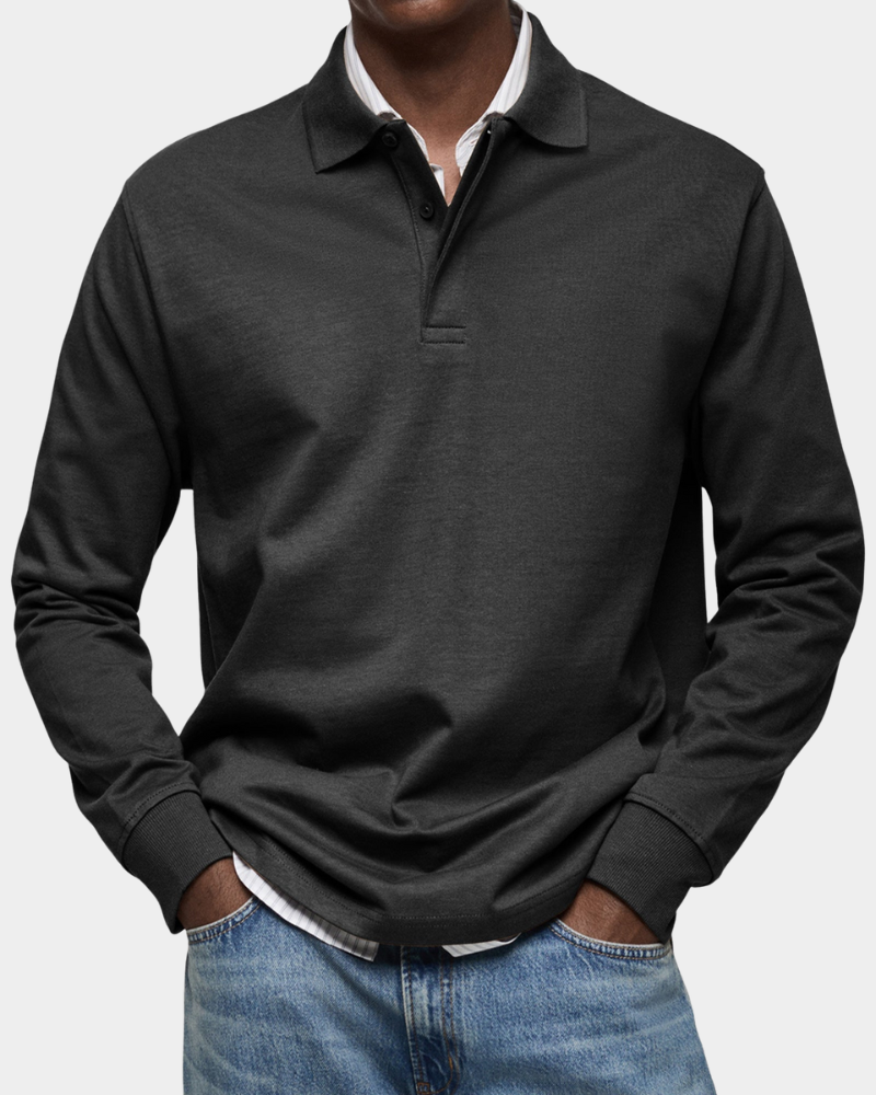 Roger | Classic Long Sleeve Polo Shirt