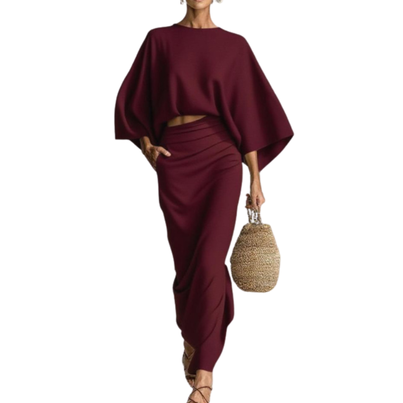 WANDA™ – Stylish Loose-Fit Two-Piece Skirt Set