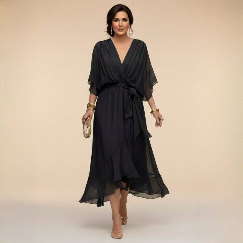 Vera | Elegant V-Neck Maxi Dress