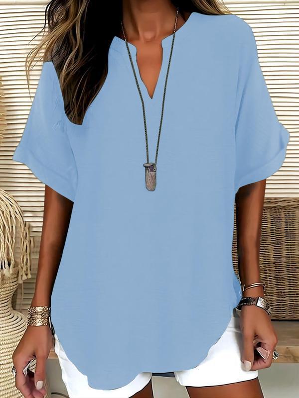 Maureen | Soft Notched Neck Blouse