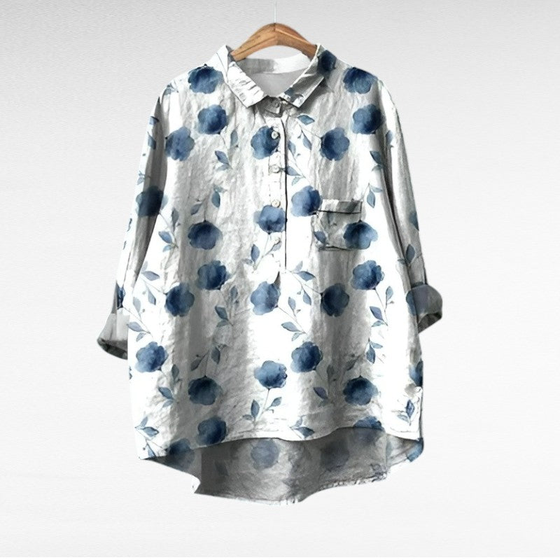MOREAU LYON | GRAPHIC FLOWER BLOUSE FOR WOMEN