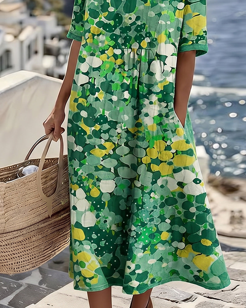 Kathleen | Elegant Floral Summer Midi Dress