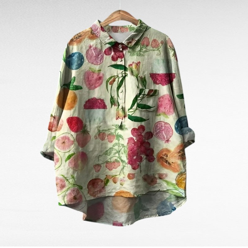 MOREAU LYON | GRAPHIC FLOWER BLOUSE FOR WOMEN