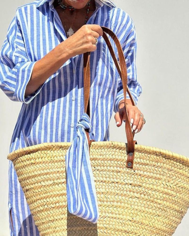 Classic Striped Shirt Dress