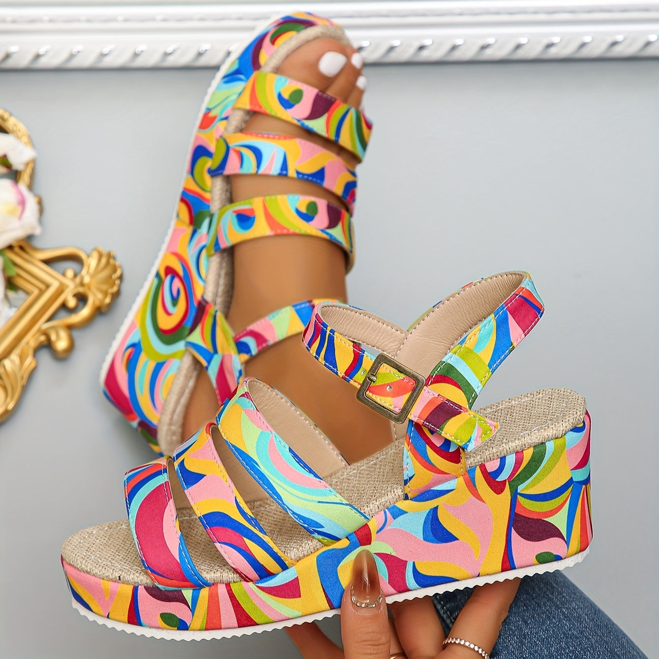 Audrey | Platform Ankle Strap Sandals