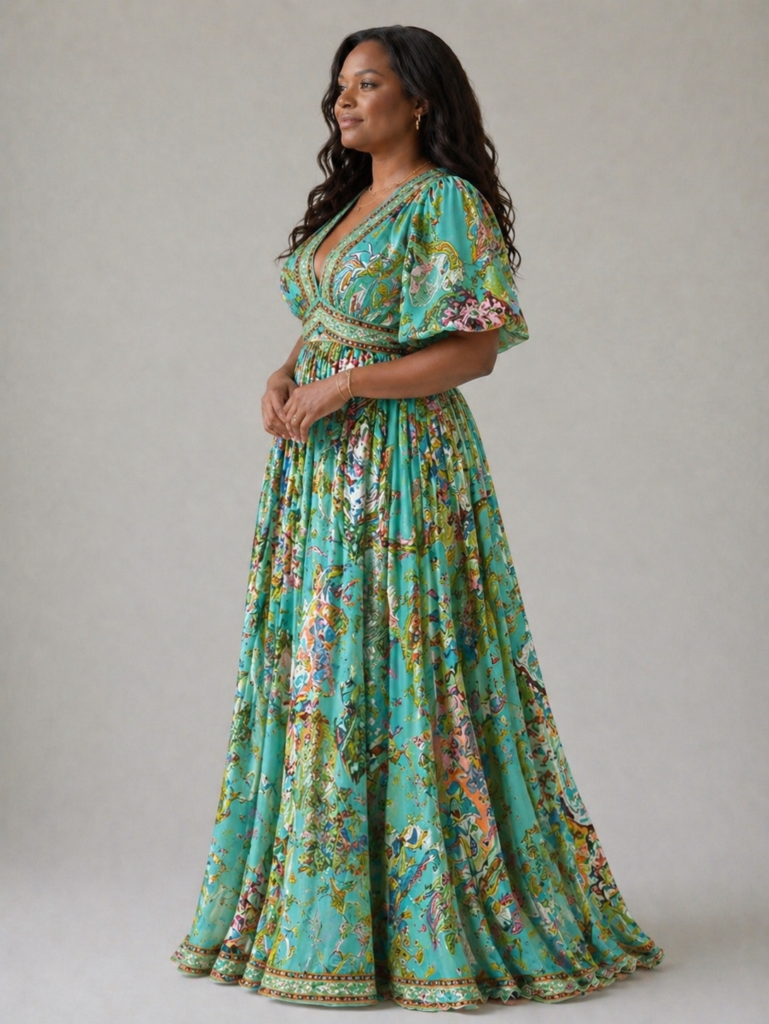 Dorothy | Airy Maxi Dress with Puff Sleeves