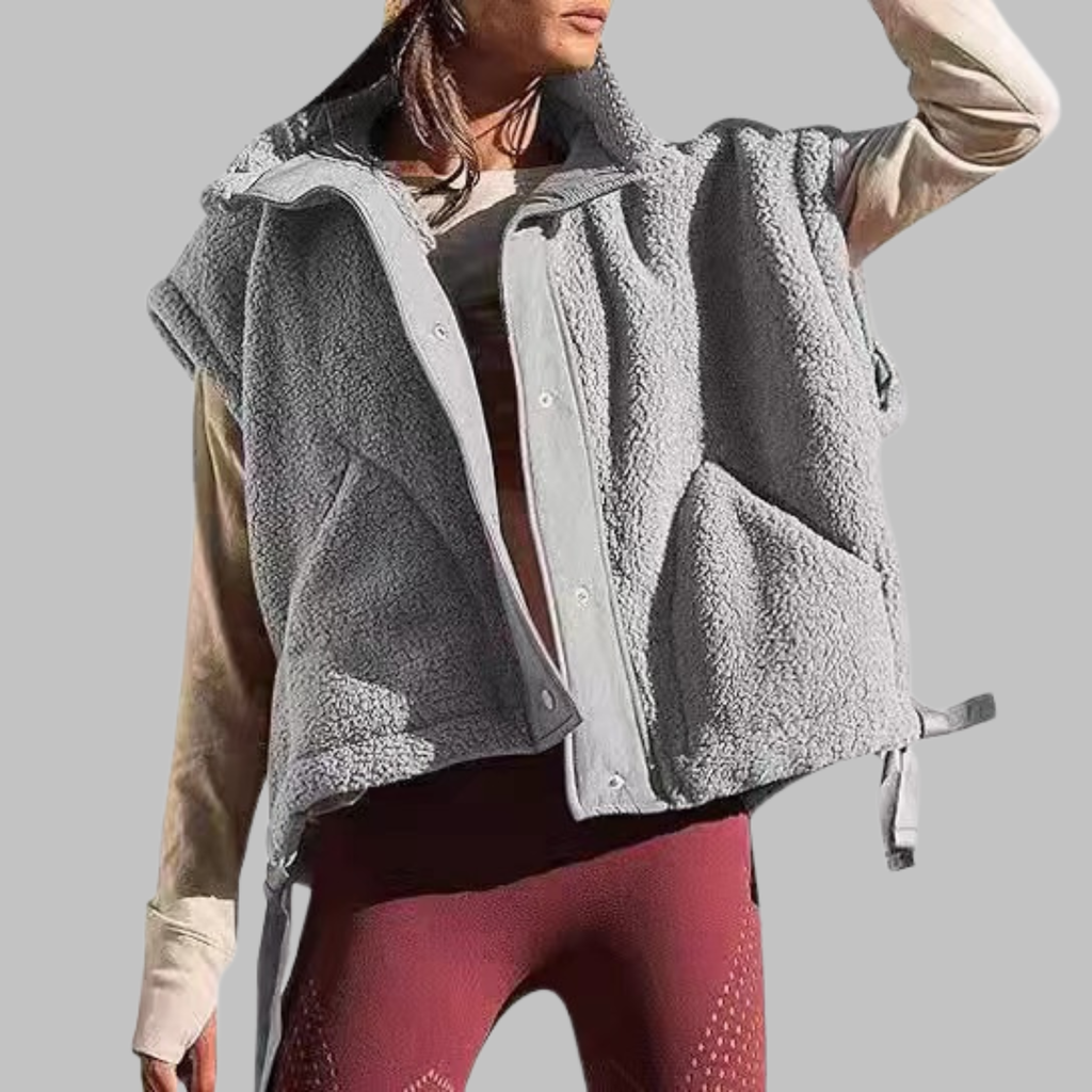 RAY™ - Comfy Warm Fleece Sleeveless Button Down Vest