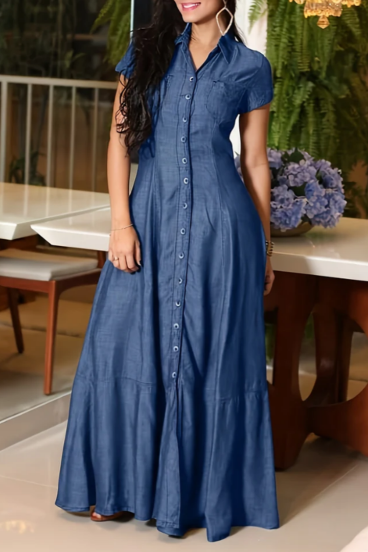 Mandy | Long Denim Dress | Collection