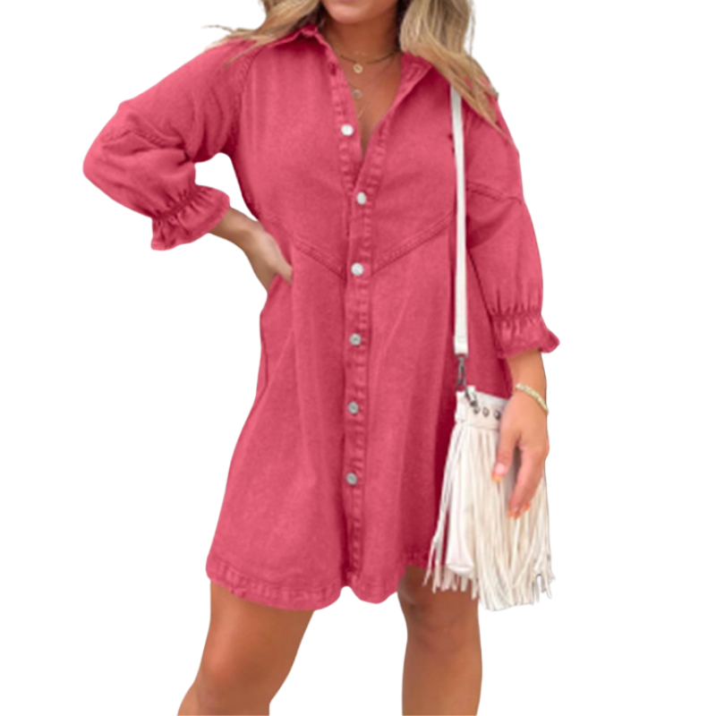 RENEE™ – Stylish Puff Sleeve Mini Dress