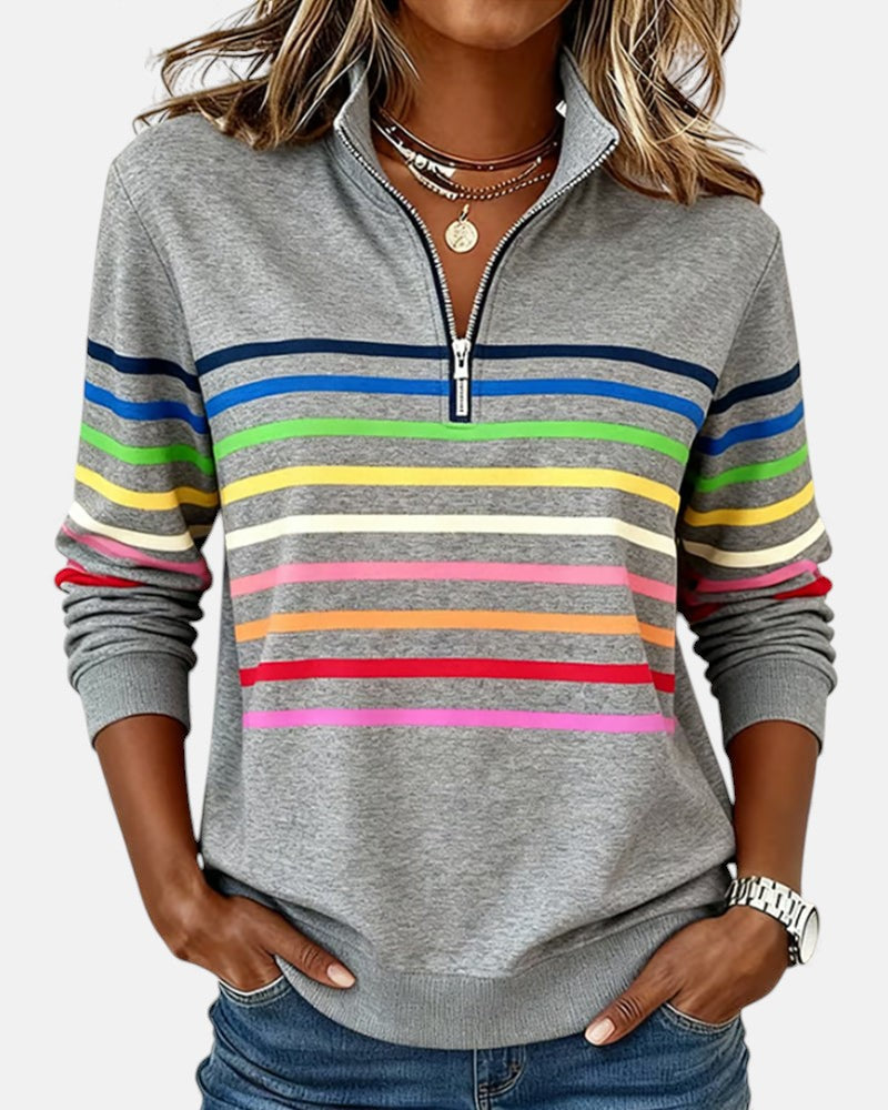 Barbara | Comfortable Striped Jumper