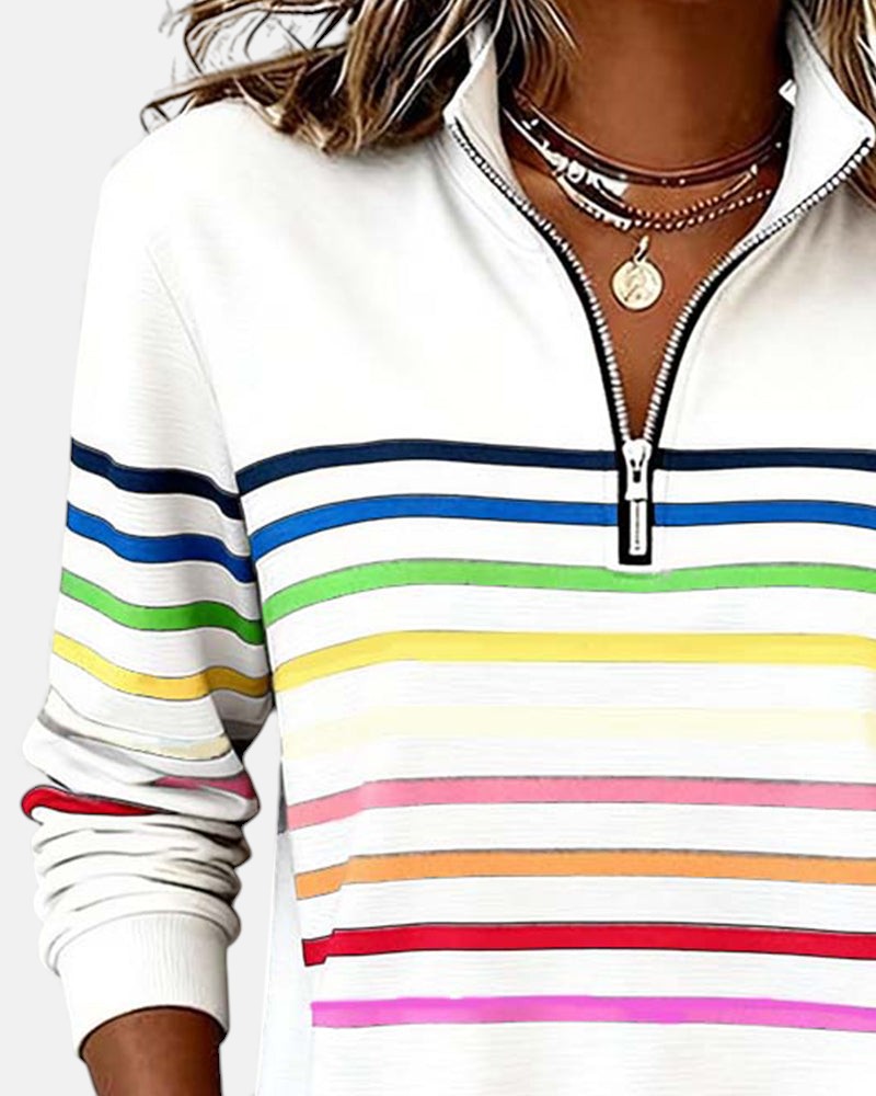 Barbara | Comfortable Striped Jumper