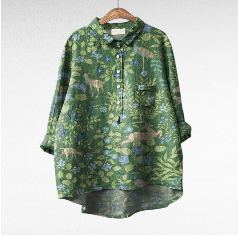 MOREAU LYON | ARTISTIC FLORAL SHIRT FOR WOMEN