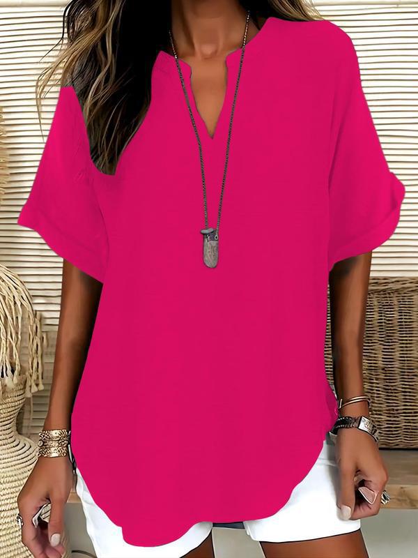 Maureen | Soft Notched Neck Blouse